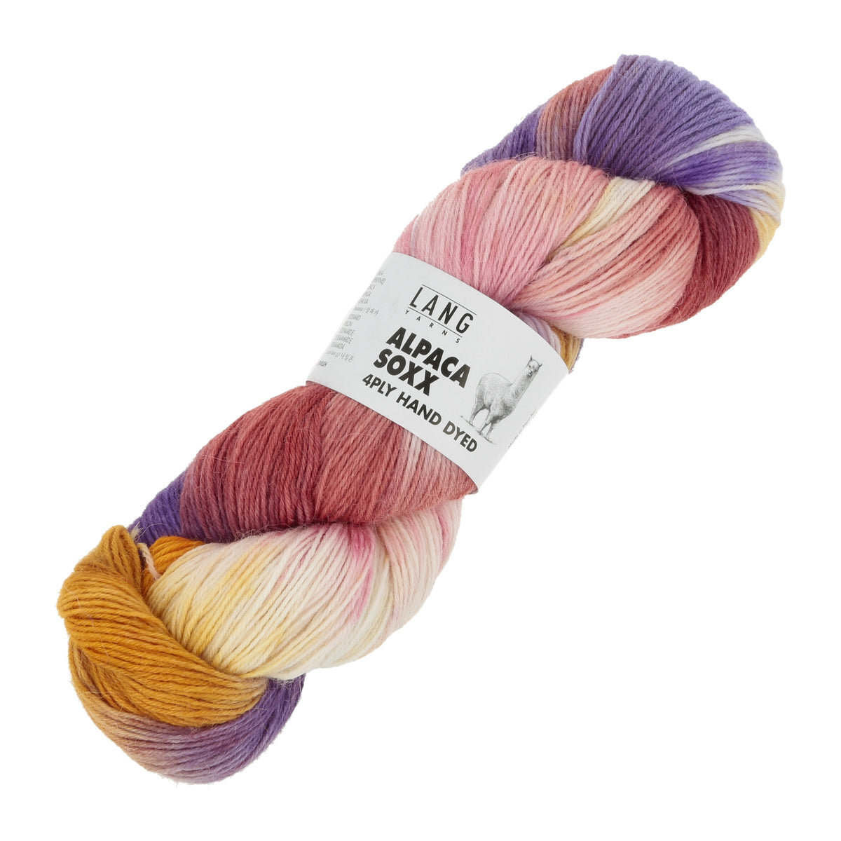 Lang Yarns Alpaca Soxx 4-Ply Hand Dyed kleur 0001