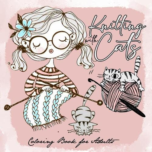 Knitting with Cats Coloring Book – Default Title