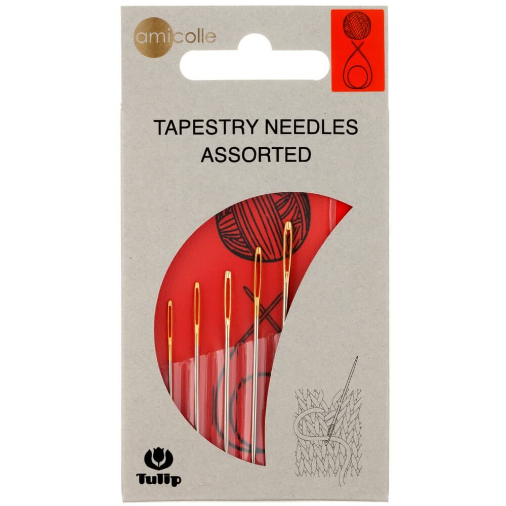 Tulip AC-043E thin blunt-tip tapestry needle assortment in red case